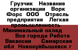 Грузчик › Название организации ­ Ворк Форс, ООО › Отрасль предприятия ­ Легкая промышленность › Минимальный оклад ­ 24 000 - Все города Работа » Вакансии   . Самарская обл.,Новокуйбышевск г.